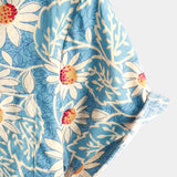 Men's Blue Hawaiian Floral Shirt