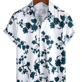 Men's White Floral Summer Shirt