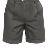 Men's Pleated Shorts – Dark Gray