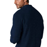 Men's Stand Collar Quarter-Zip Sweater – Cobalt