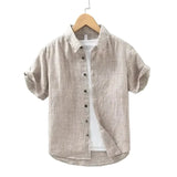 Men's Short-Sleeve Linen-Blend Shirt