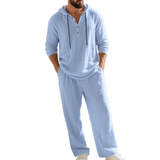 Zalecta Men's Linen-Blend Set