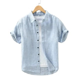 Men's Short-Sleeve Linen-Blend Shirt