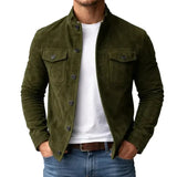 Men's Suede Button Jacket