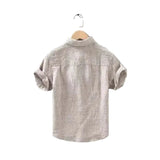 Men's Short-Sleeve Linen-Blend Shirt